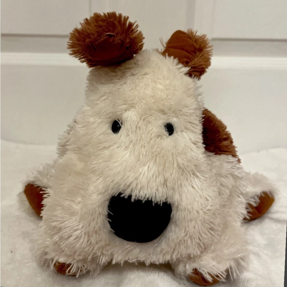 Jellycat Truffle Floopy Dog White Brown Plush Soft Pillow Medium 14"